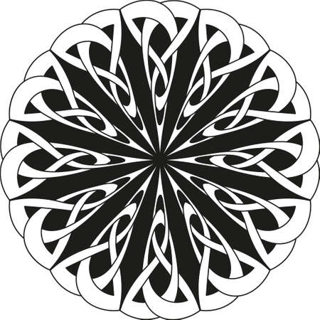 Round celtic pattern. Element of Celtic or Irish ornamenのイラスト素材