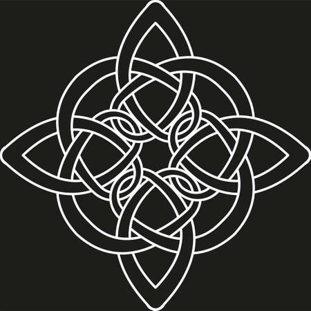 Monochrome Celtic pattern. Pattern for Scandinavian or Celtic ornament. Vector illustrationのイラスト素材