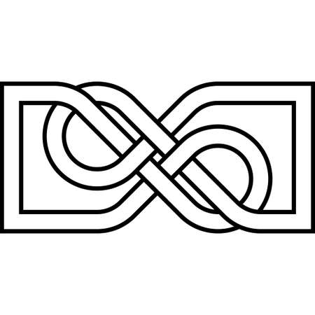 Monochrome Celtic pattern. Pattern for Scandinavian or Celtic ornament. Vector illustrationのイラスト素材