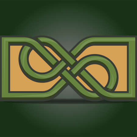 Celtic pattern. Border or frame for Scandinavian or Celtic ornamentのイラスト素材