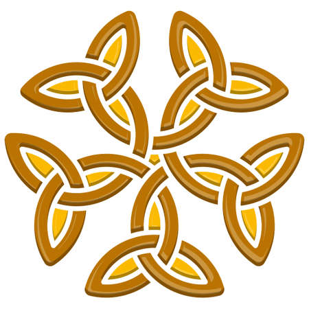 Celtic pattern. Border or frame for Scandinavian or Celtic ornamentのイラスト素材