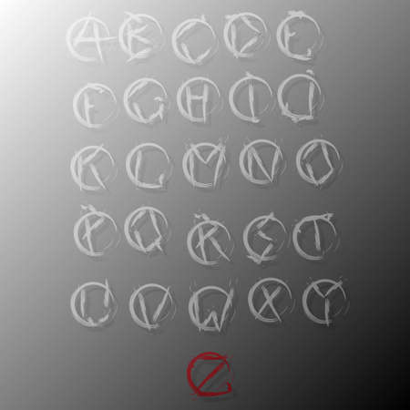 Hand written alphabet. Vector illustration EPS10のイラスト素材