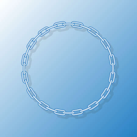 Blue chain ring with space for text. Vector illustrationのイラスト素材