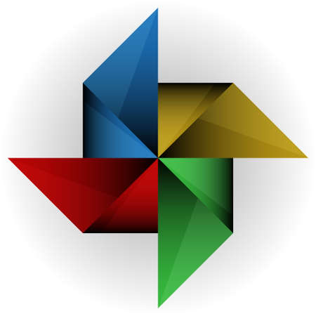 Paper windmill. Vector illustrationのイラスト素材