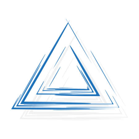 Triangle drawn by brush. Vector illustration EPS10のイラスト素材