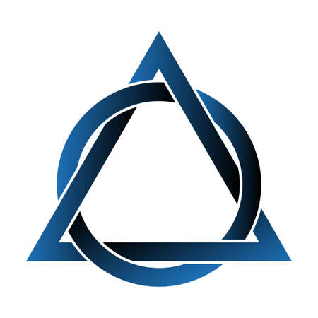 Optical illusion object. Triangle and ring. Vector illustration EPS10のイラスト素材