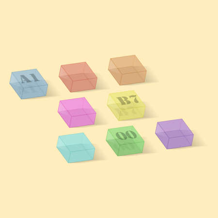 Set of color transparent buttons. Vector illustration EPS10のイラスト素材