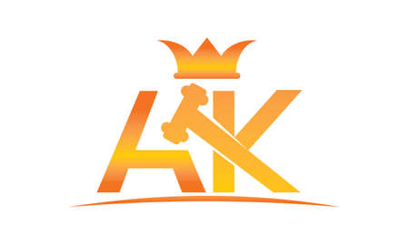 Global Online Auction Letter AKのイラスト素材