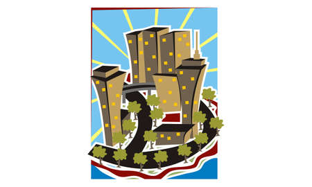 City Buildingのイラスト素材