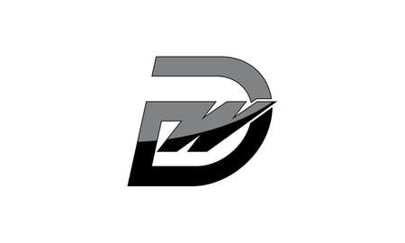Modern Logo Solution Letter DWのイラスト素材