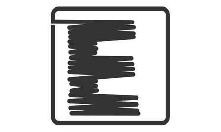 Letter E Embroideryのイラスト素材