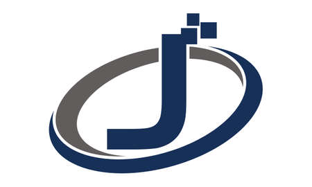 Technology Motion Synergy Letter Jのイラスト素材