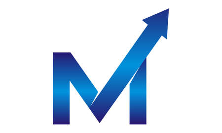 Letter M with Arrow Upのイラスト素材