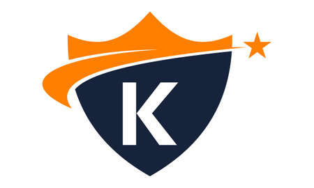 Star Swoosh Letter kのイラスト素材