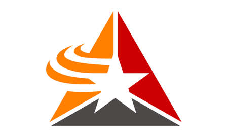 Triangle Swoosh Starのイラスト素材