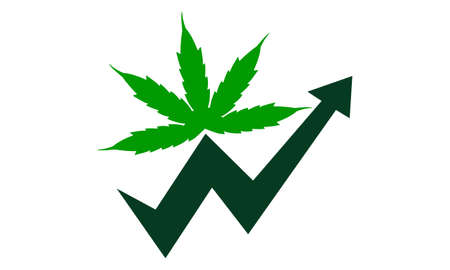 leaf and Upward Arrowのイラスト素材