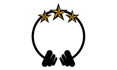 Fitness Stars Blank Templateのイラスト素材