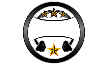 Fitness Stars Blank Templateのイラスト素材