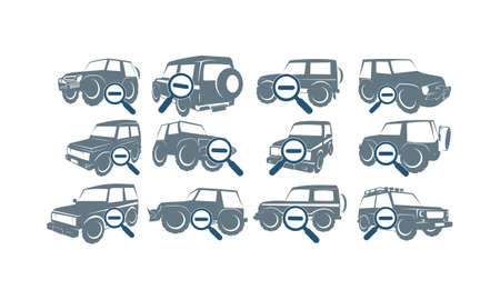 Adventure Car Set Collectionsのイラスト素材