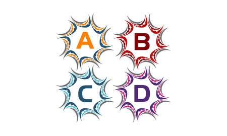 Star Swoosh Solution Initial A B C Dのイラスト素材