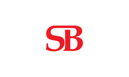 Letter SB Modern logoのイラスト素材
