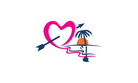 Love Beach vectorのイラスト素材