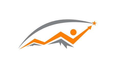 Mountain Success Solution vector logoのイラスト素材