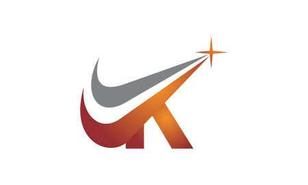 Modern Solution Letter Kのイラスト素材