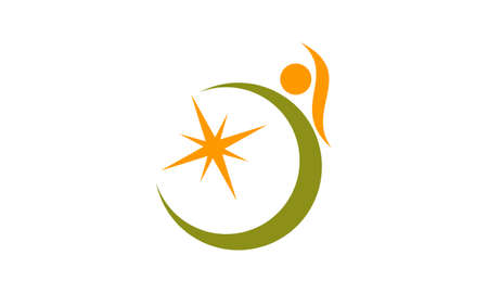 Green Orange emblem concept designのイラスト素材