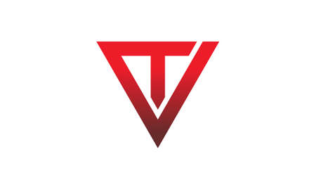 Letter U and T emblem designのイラスト素材