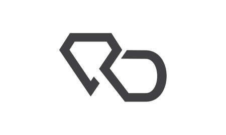 Modern Letter R D emblem designのイラスト素材