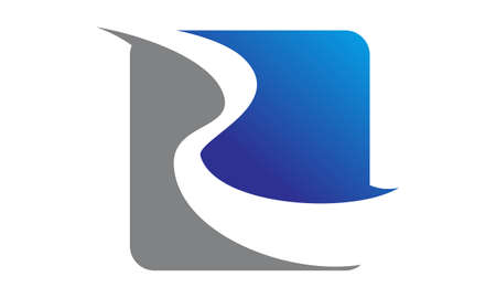 Emblem Letter R like roadのイラスト素材