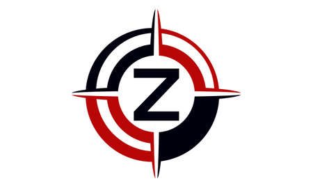 Compass Guide Solution Letter Z.のイラスト素材
