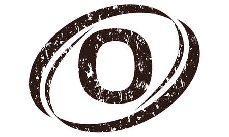 Letter O Rough Logo vector illustration.のイラスト素材