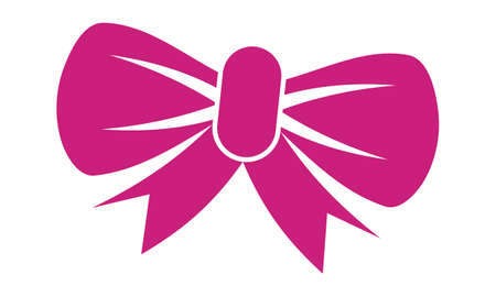 Ribbon gift logo flat designのイラスト素材