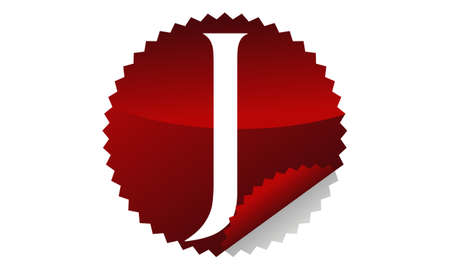 Modern Solution Letter J badgeのイラスト素材