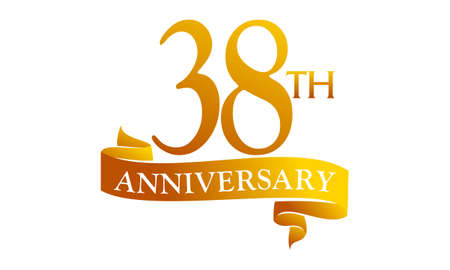38 Year Ribbon Anniversaryのイラスト素材