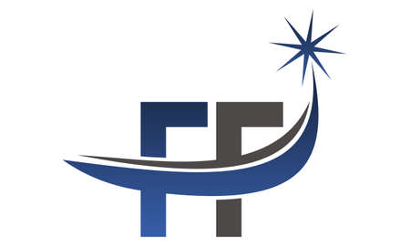 Modern Solution Letter F FFのイラスト素材