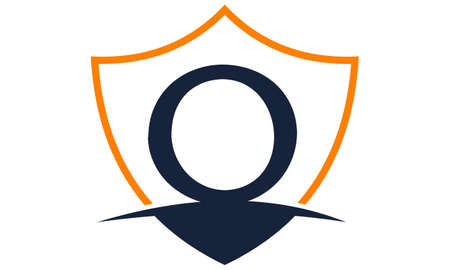 Modern Shield Letter Oのイラスト素材