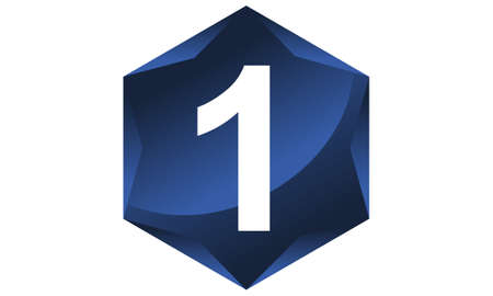 Modern Number 1 vector illustration.のイラスト素材