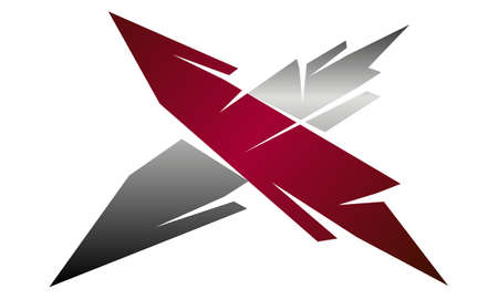 Letter X Modernのイラスト素材