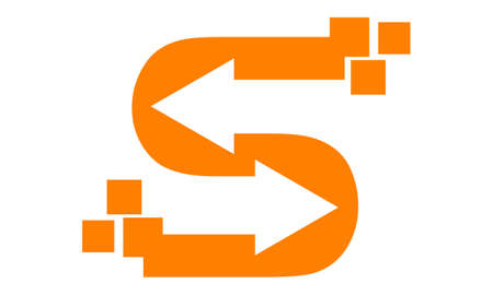 Letter S Digital Transfer logo design concept.のイラスト素材