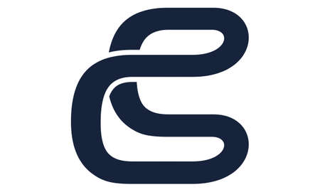 Letter CS modern icon on white background, vector illustration.