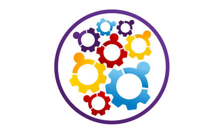 Team Work Gearのイラスト素材