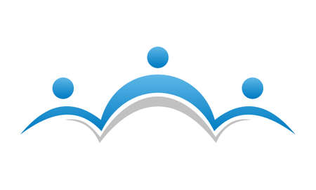 Teamwork Cloud template illustration good for logo.のイラスト素材