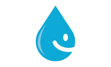A Smile Drop Water illustration good for logo.のイラスト素材