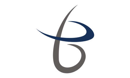 Letter P B Modern illustration good for logo.のイラスト素材