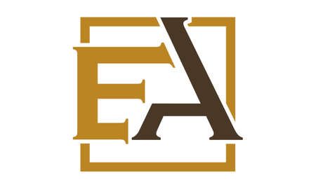 Letter EA Logo Design Template Vector illustration good for logo.のイラスト素材