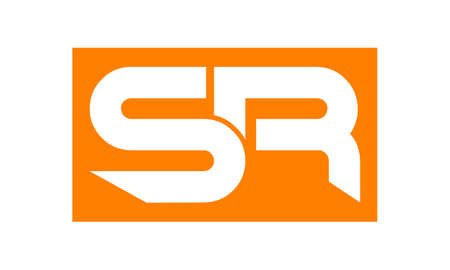 Letter SR illustration good for logo on a plain background.のイラスト素材