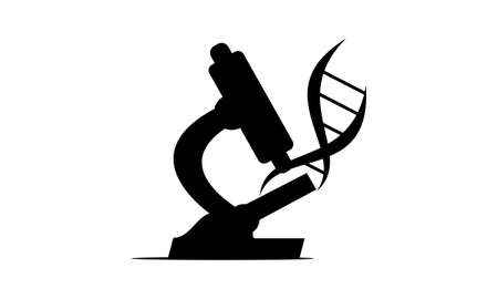 Microscope flask and DNA Vector illustration.のイラスト素材